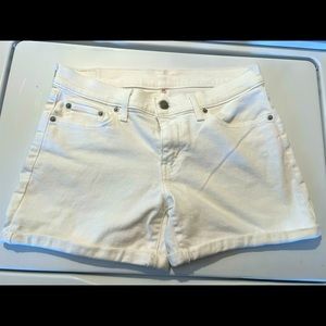 White Levi Shorts